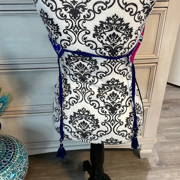 Women’s Cole of California size, large, navy floral, high-rise, bikini, new - Picture 9 of 11